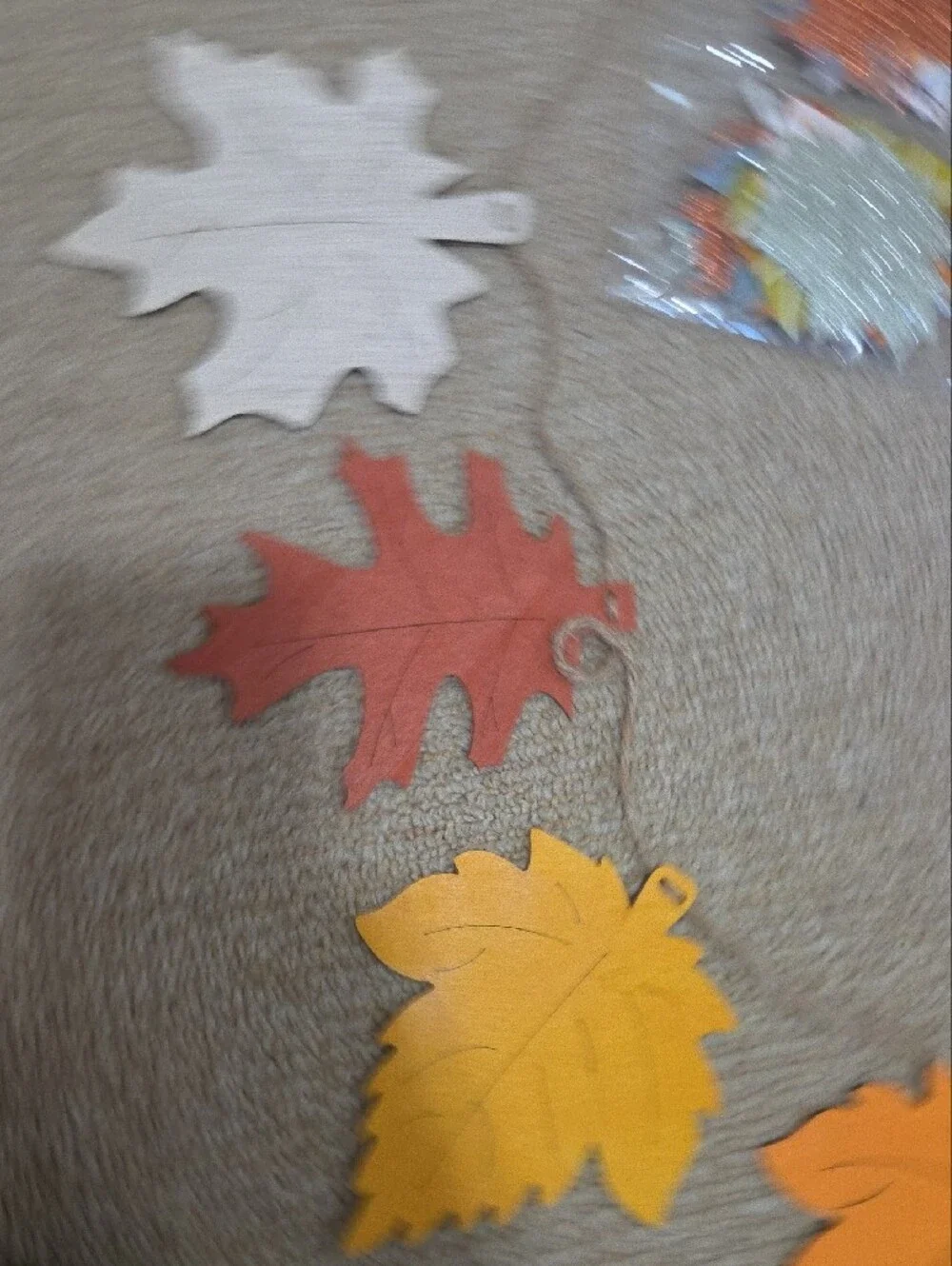 Autumn Pumpkin & Leaf Garland - Orange Fall Party Decor